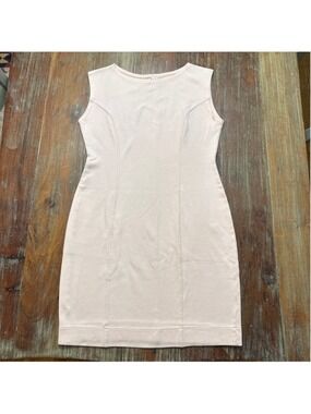 Dosa 100% Cotton Sleeveless Sheath Dress Pink Peach Size 2 (S/M) Made in USA